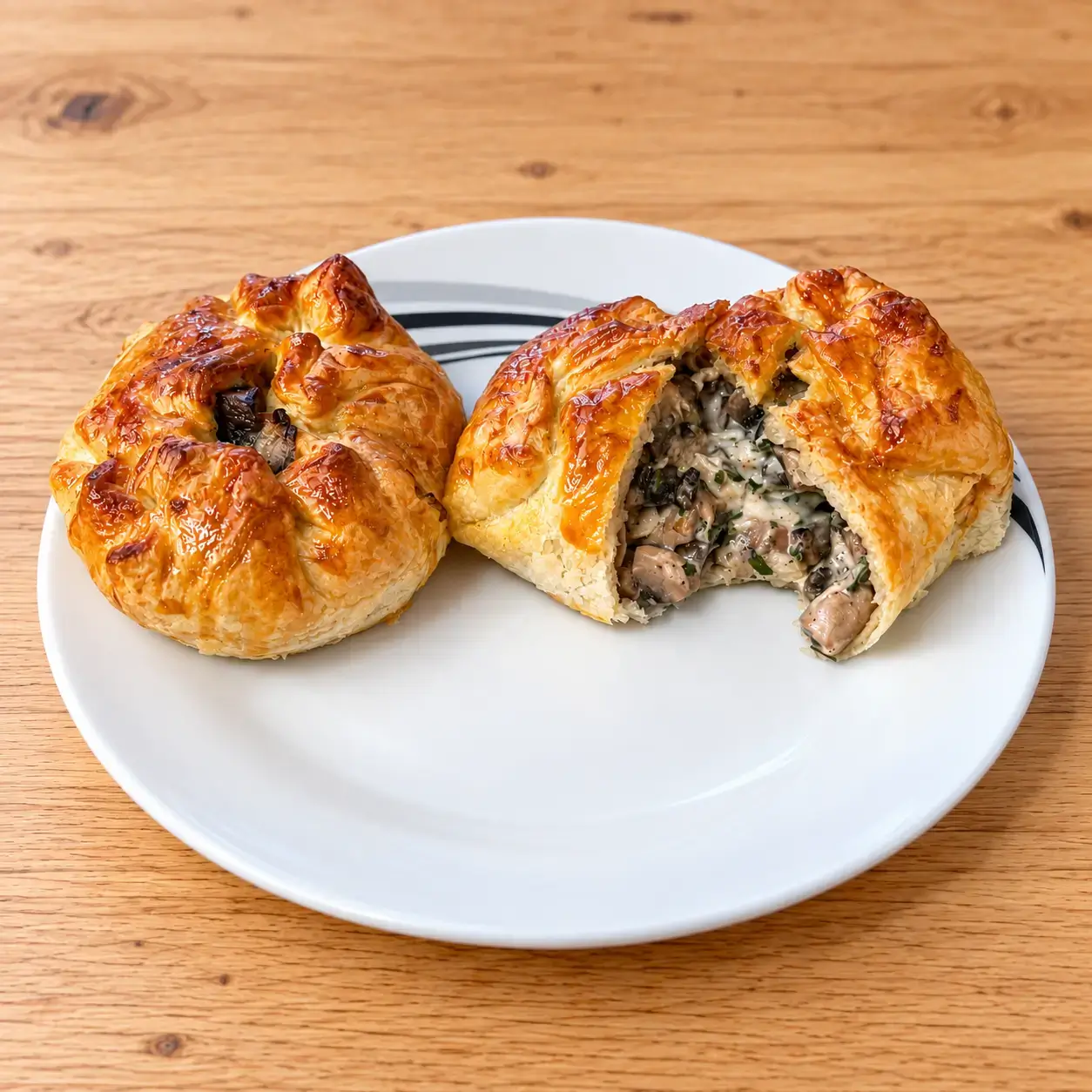 Blätterteigtaschen mit Pilzen
