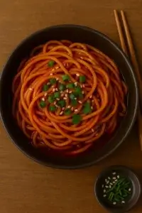 Chili-Nudeln asiatisch – Einfach günstig, schnell und köstlich