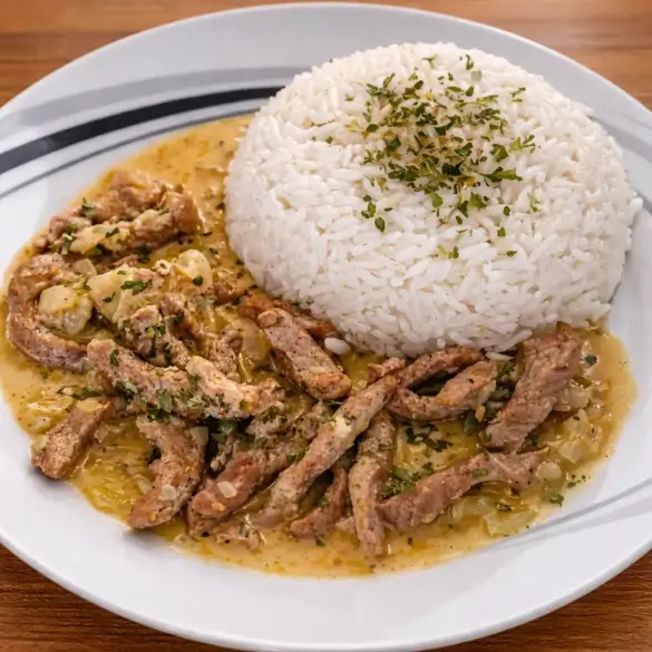 Geschnetzeltes mit cremiger Sauce