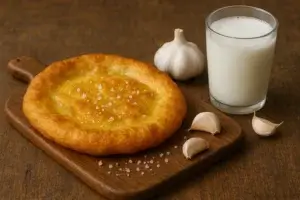 langos-mit-knoblauchoel-salz