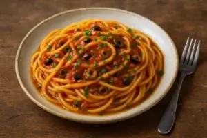 nudeln-mit-oliven-tomatensauce