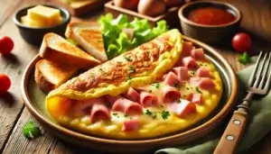 Omelett mit Schinken & Käse – Einfach günstig, schnell und köstlich