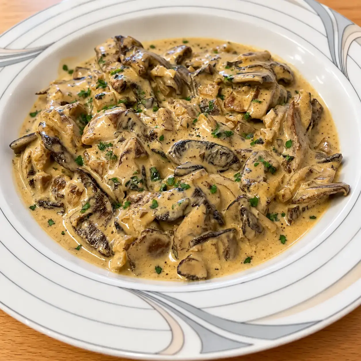 Pilz-Rahm-Soße