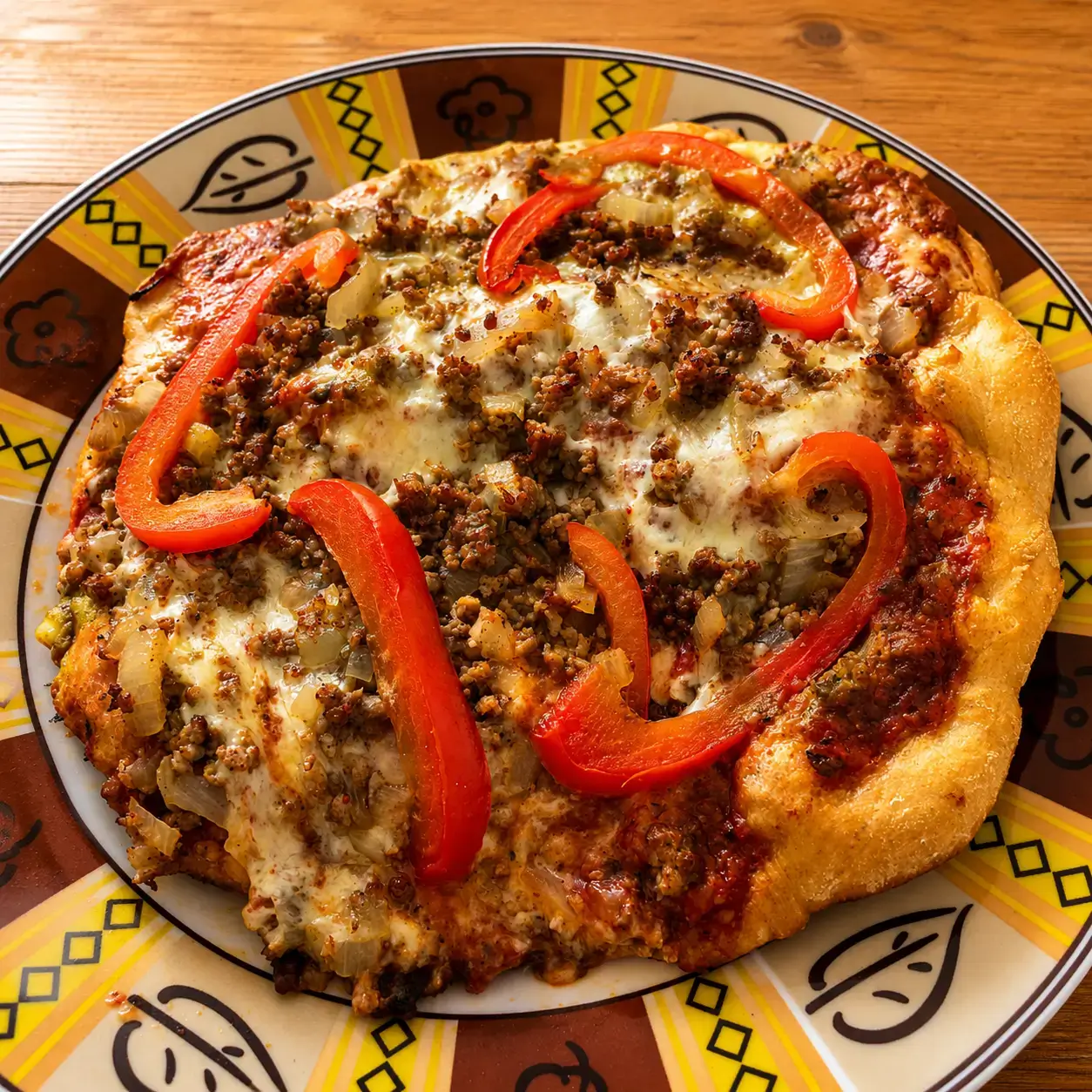 Pizza mit Faschiertem