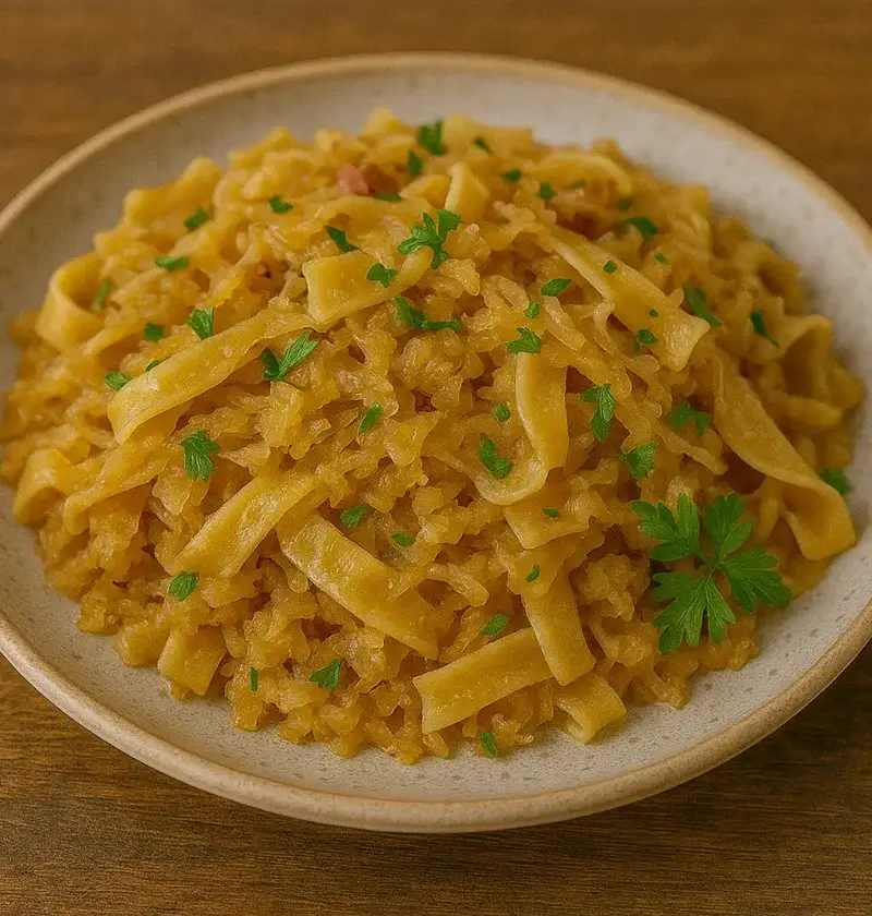 sauerkrautpfanne mit nudeln sauerkrautpfanne-mit-nudeln