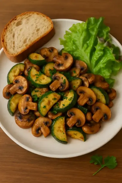 Zucchini mit Champignons